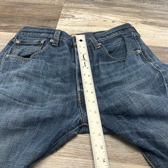 Levi's 501 Red Tab Faded Blue Mens 32x30 Straight Leg Button Fly Mid Wash Jeans - Picture 11 of 14